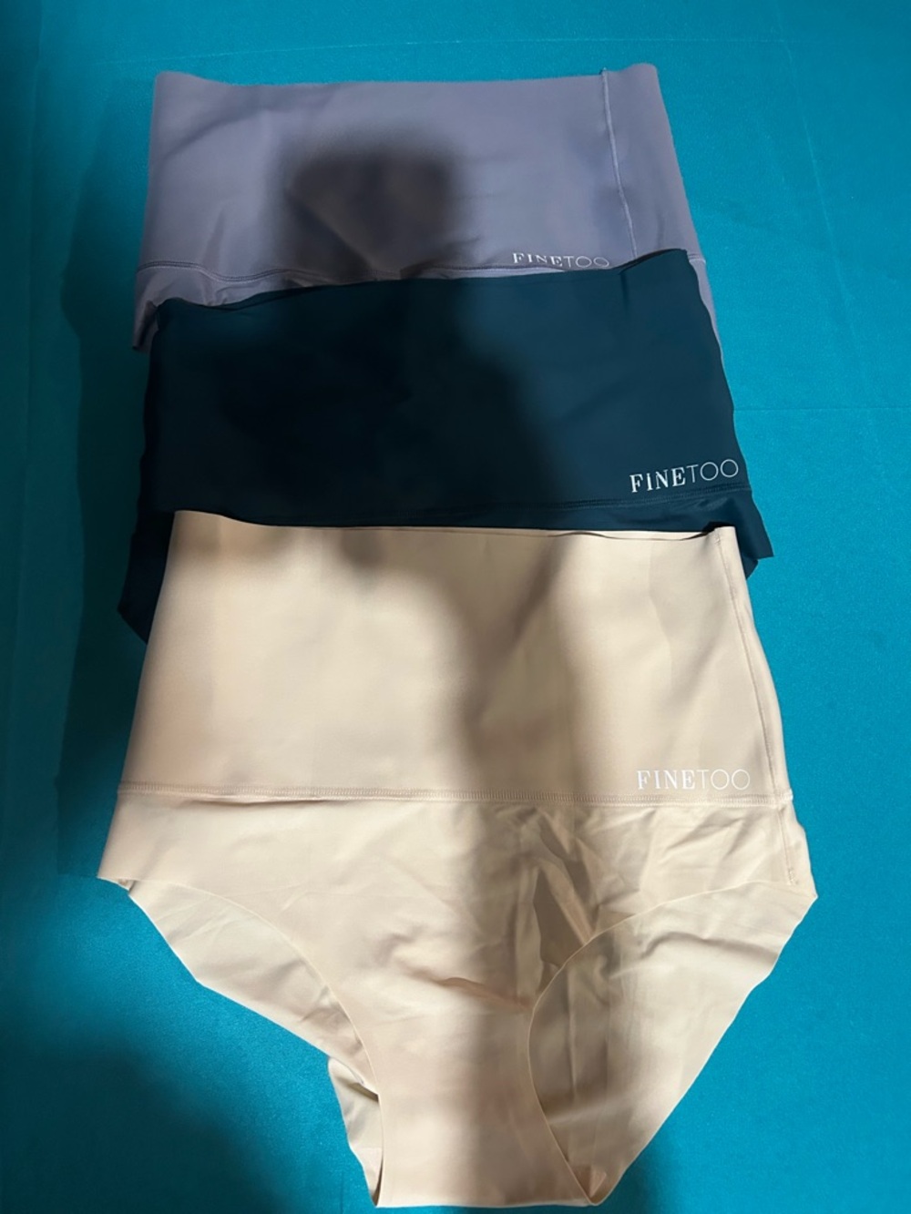 FINETOO Seamless High-Waist Shapewear Briefs - Beige, Black, Gray